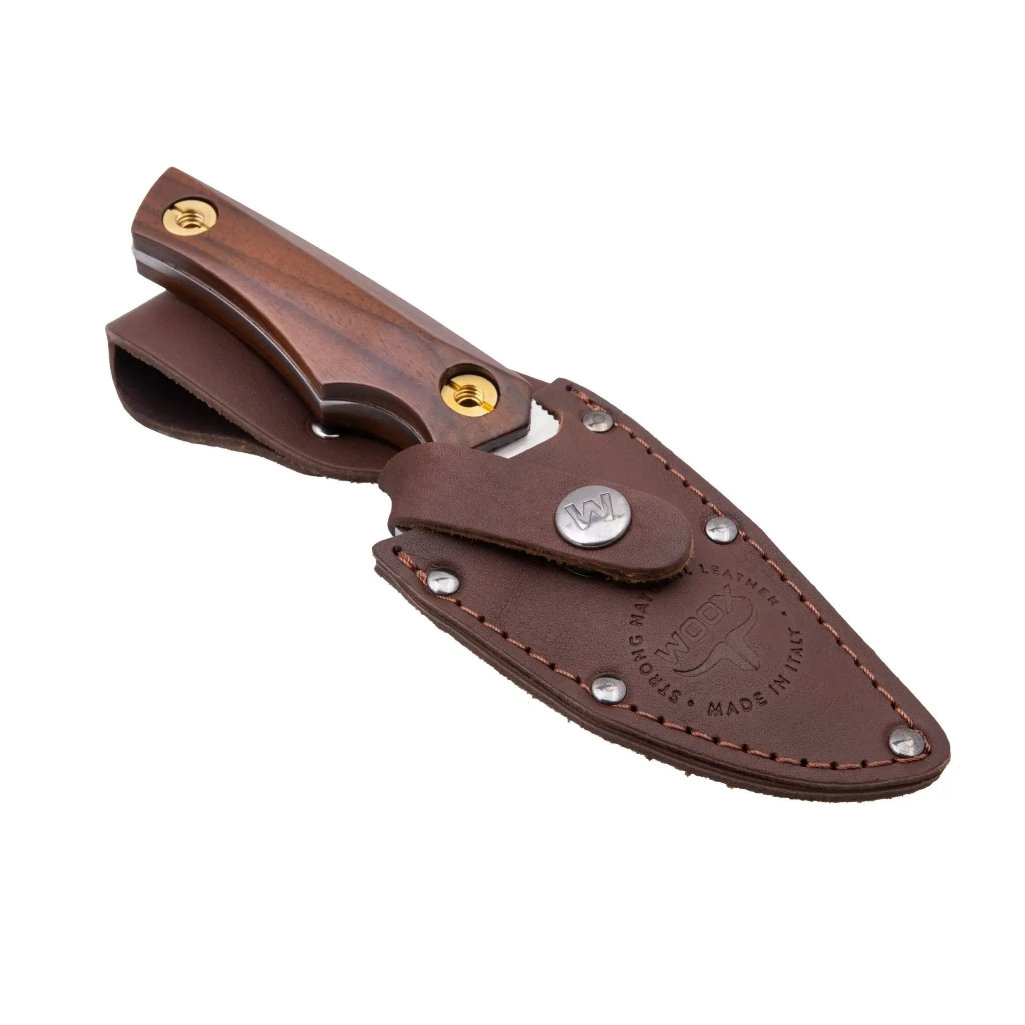 WOOX BAD BOY FIXED BLADE KNIFE PREMIUM LEATHER SHEATH, DROP POINT, SHEATH ONLY