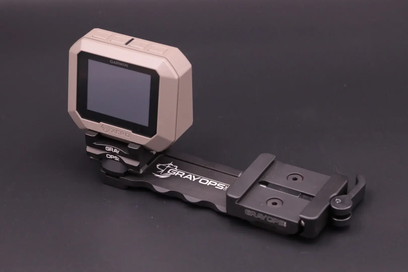 GRAY OPS CNC GARMIN XERO QD MOUNT KIT, W/ ARCA CLAMP
