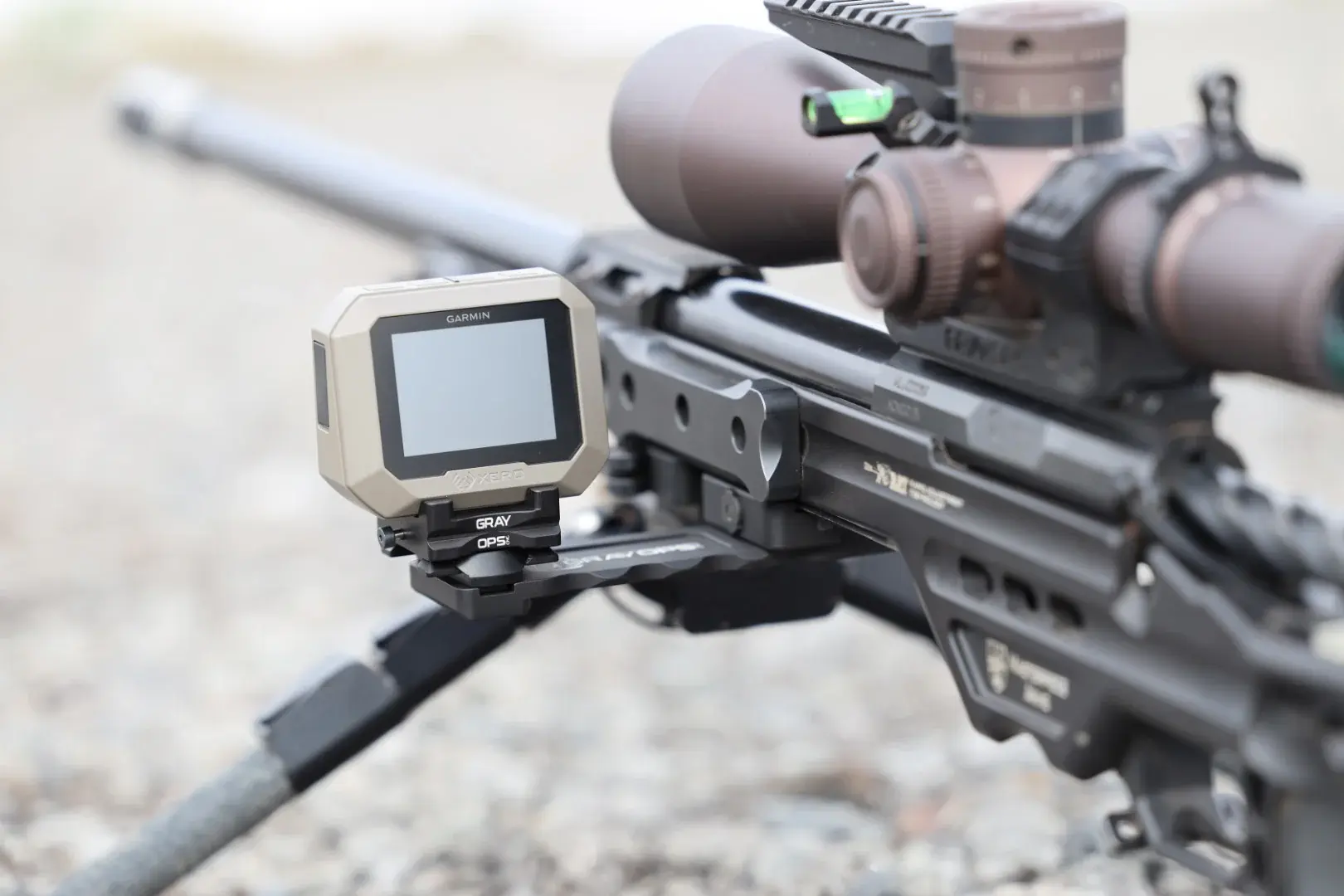 GRAY OPS CNC GARMIN XERO QD MOUNT KIT, W/ ARCA CLAMP