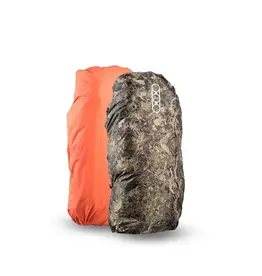 EBERLESTOCK REVERSIBLE RAIN COVER, SMALL, MOUNTAIN CAMO/BLAZE ORANGE