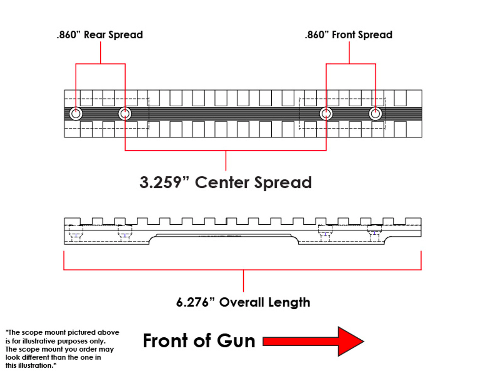 EGW EGW WINCHESTER 70 SHORT ACTION PICATINNY RAIL SCOPE MOUNT, 20 MOA