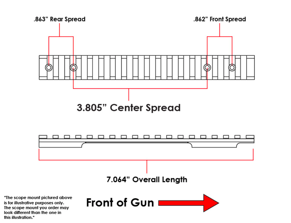 EGW EGW HD WINCHESTER MODEL 70 PRE 64 STD / POST 64 LONG ACTION PICATINNY RAIL SCOPE MOUNT, 0 MOA