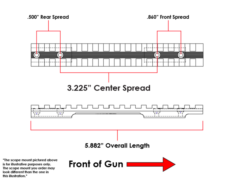 EGW EGW WINCHESTER 70 WSSM PICATINNY RAIL SCOPE MOUNT 0 MOA