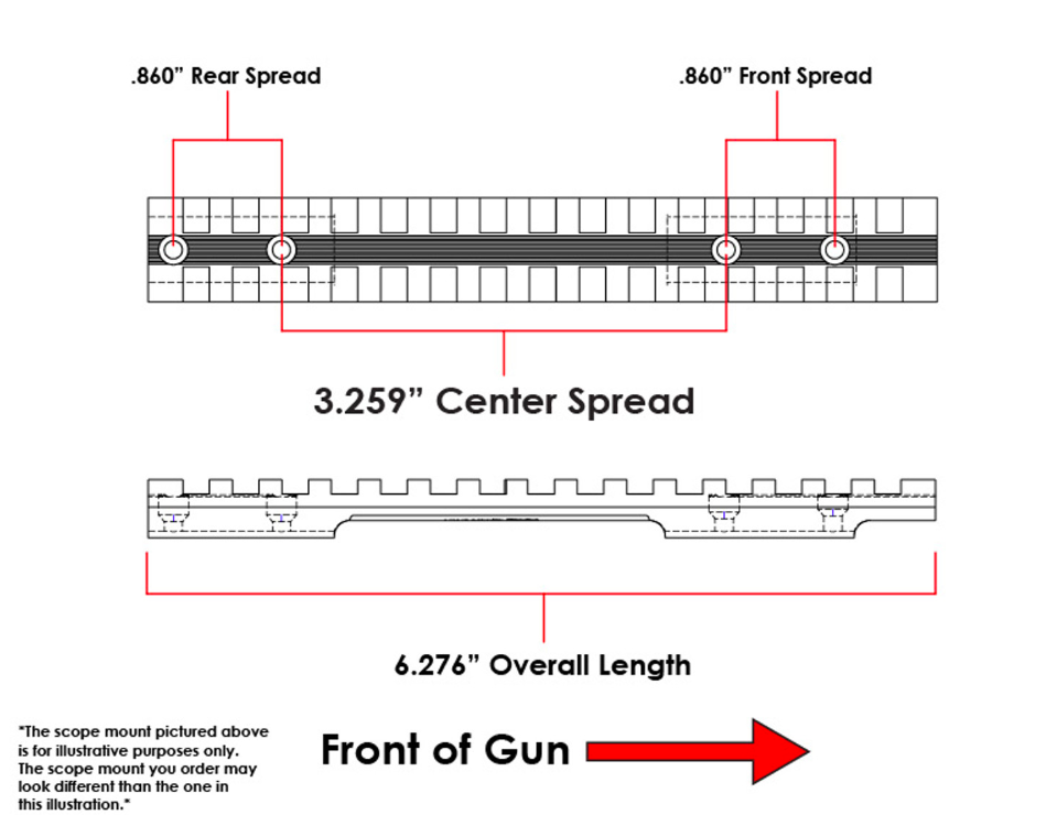 EGW EGW WINCHESTER 70 SHORT ACTION PICATINNY RAIL SCOPE MOUNT, 0 MOA