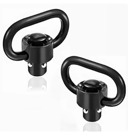 ENGAGE PRECISION ENGAGE PRECISION HEAVY DUTY QD PUSH BUTTON SWIVEL, 1.25", PAIR, BLACK