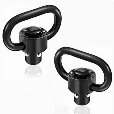 ENGAGE PRECISION ENGAGE PRECISION HEAVY DUTY QD PUSH BUTTON SWIVEL, 1.25", PAIR, BLACK