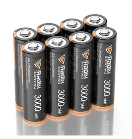 RADIX HUNTING LITHIUM AA BATTERIES, 8 PACK