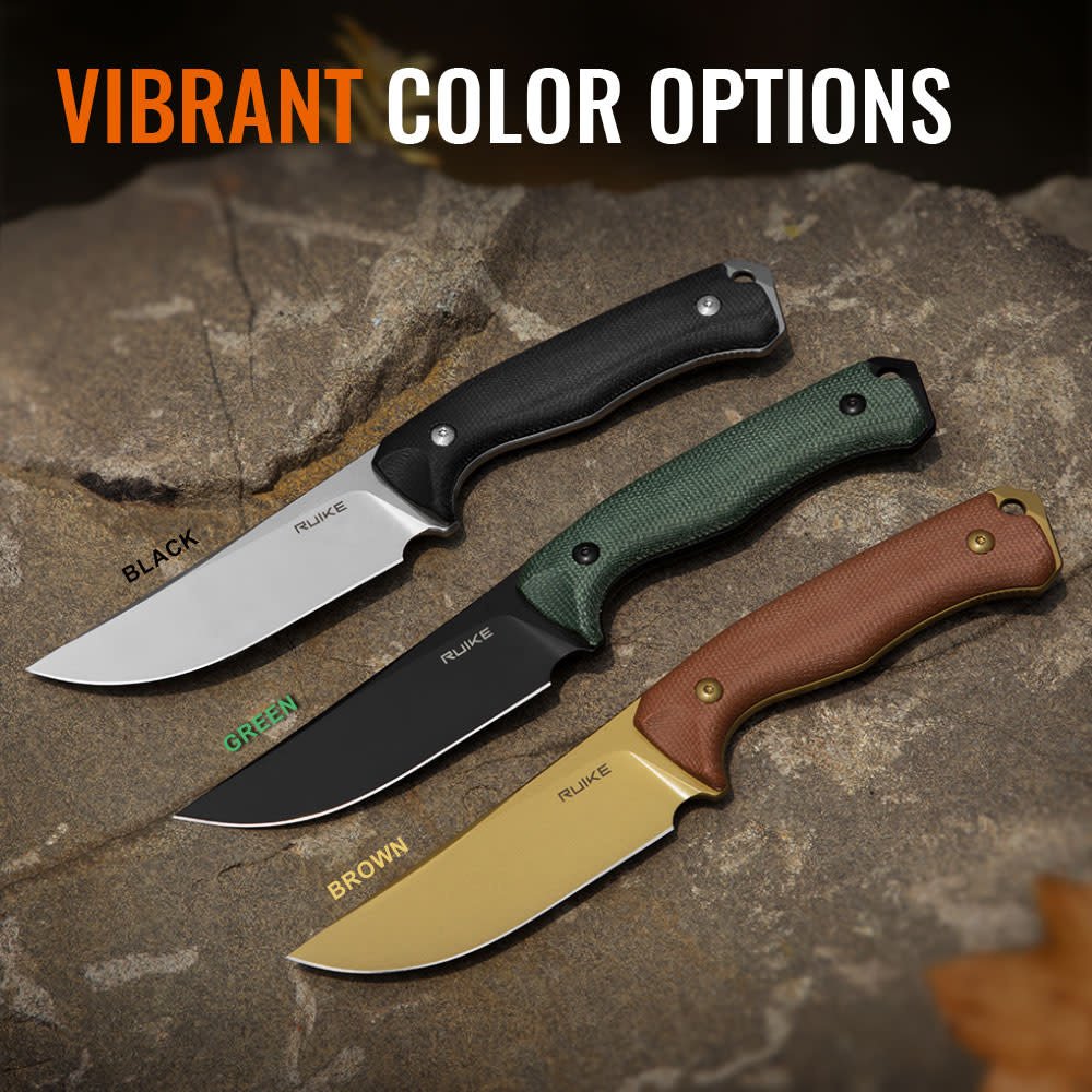RUIKE F186-MB FIXED BLADE KNIFE, GREEN & BLACK