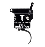 TRIGGERTECH TRIGGERTECH SPECIAL TRIGGER, REMINGTON 700, LH, W/ BOLT RELEASE, BLACK, CURVED TRIGGER
