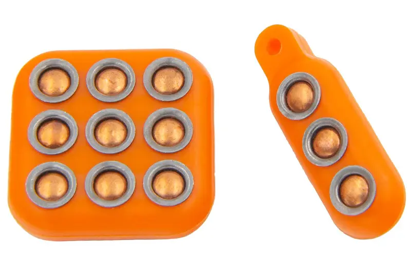 MUZZLE-LOADERS PRIMER CADDY, 209 PRIMER, ORANGE SILICONE