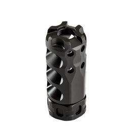 PRECISION ARMAMENT HYPERTAP TI MUZZLE BRAKE, TITANIUM-SLIM, 7.62MM/30 CAL, 5/8-24, BLACK