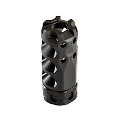 PRECISION ARMAMENT HYPERTAP TI MUZZLE BRAKE, TITANIUM-SLIM, 7.62MM/30 CAL, 1/2-28, BLACK