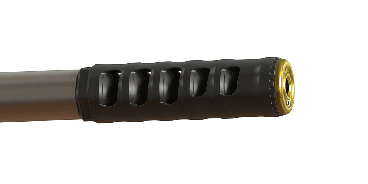 WITHOUT WARNING CHAD SELF-TIMING MUZZLE BRAKE, .308”/7.62MM, DLC, W/ BARREL TUNER