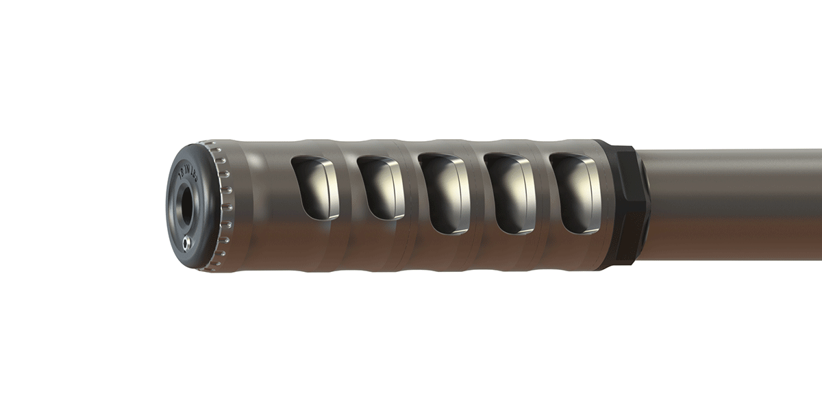 WITHOUT WARNING CHAD SELF-TIMING MUZZLE BRAKE, .264”/6.5MM, RAW, W/ BARREL TUNER