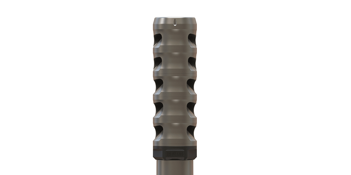 WITHOUT WARNING CHAD SELF-TIMING MUZZLE BRAKE, .264”/6.5MM, RAW