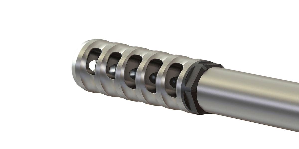 WITHOUT WARNING CHAD SELF-TIMING MUZZLE BRAKE, .264”/6.5MM, RAW