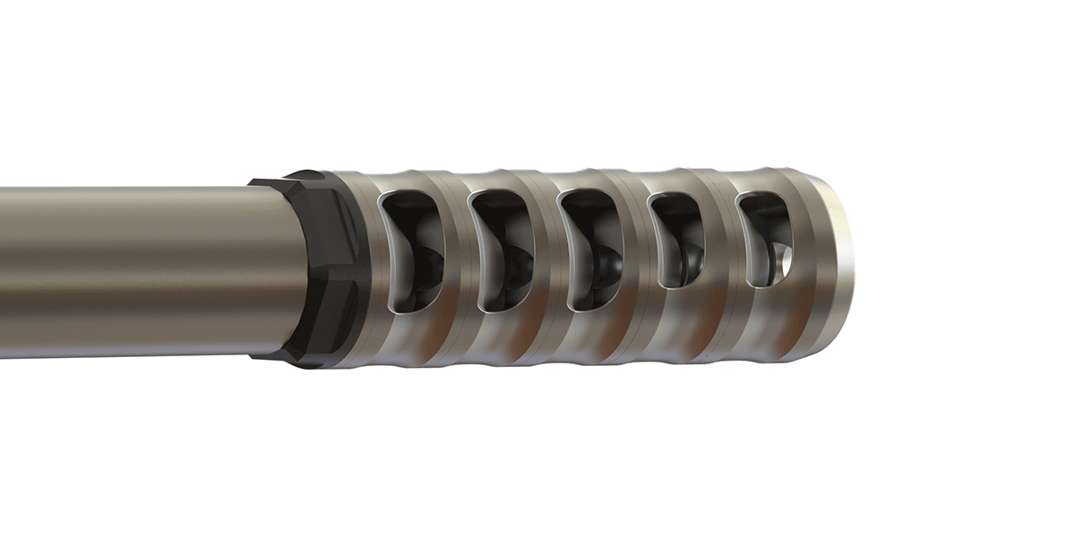 WITHOUT WARNING CHAD SELF-TIMING MUZZLE BRAKE, .264”/6.5MM, RAW