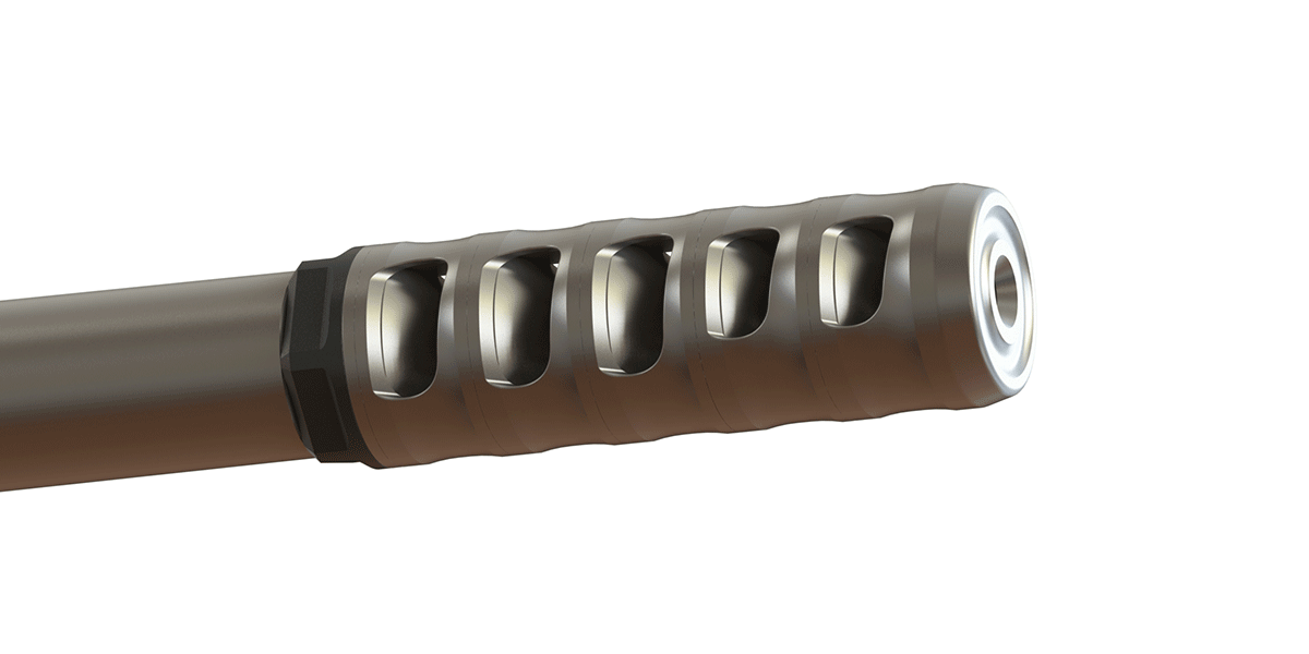 WITHOUT WARNING CHAD SELF-TIMING MUZZLE BRAKE, .264”/6.5MM, RAW
