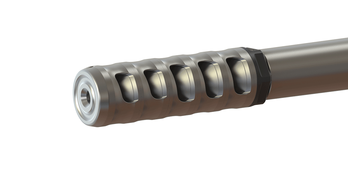 WITHOUT WARNING CHAD SELF-TIMING MUZZLE BRAKE, .264”/6.5MM, RAW