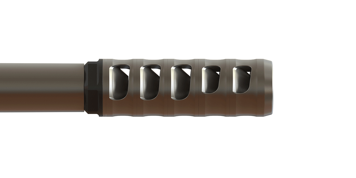 WITHOUT WARNING CHAD SELF-TIMING MUZZLE BRAKE, .264”/6.5MM, RAW