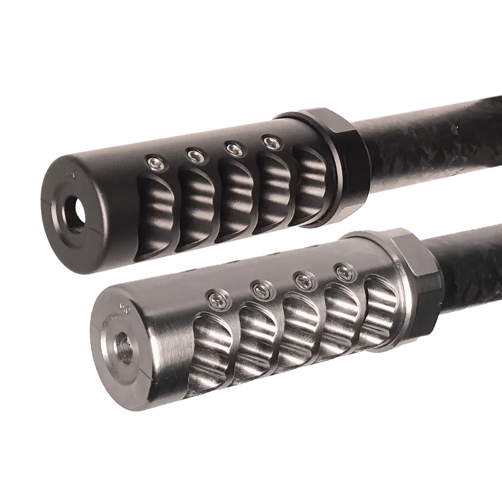 APA FAT BASTARD MUZZLE BRAKE, GEN 4, 5/8-24, 30 CAL, BLACK NITRIDE
