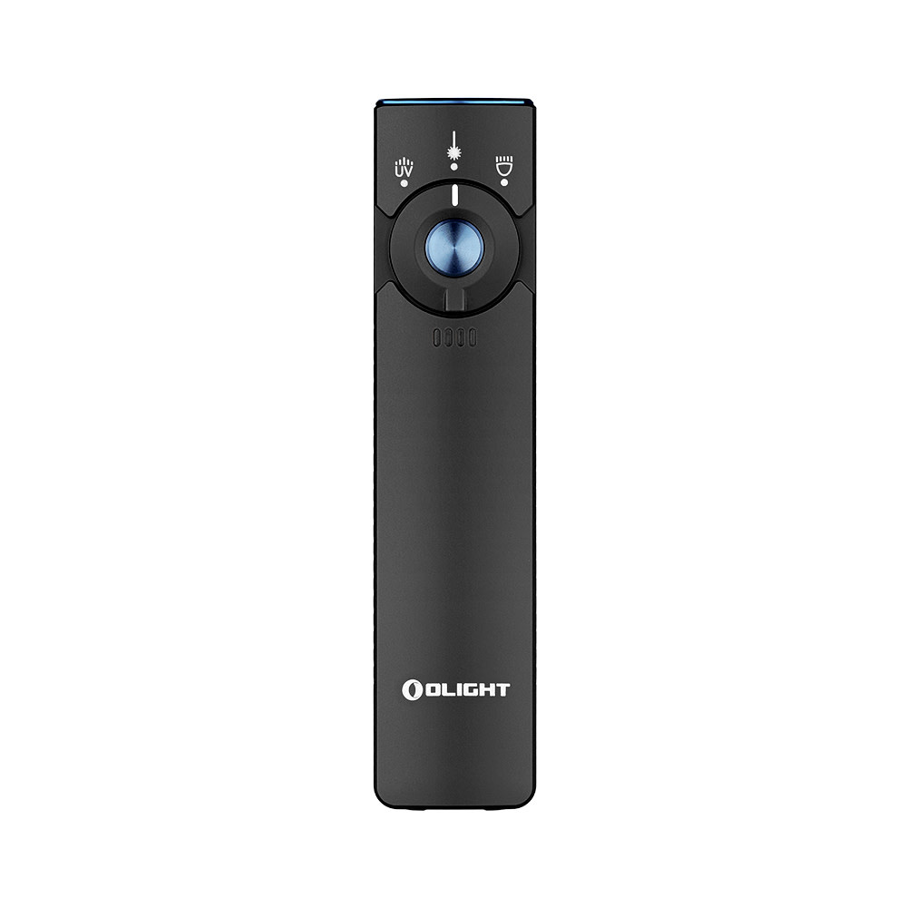 OLIGHT ARKFELD PRO FLAT EDC FLASHLIGHT, W/ UV & LASER, 5700-6700K, BLACK