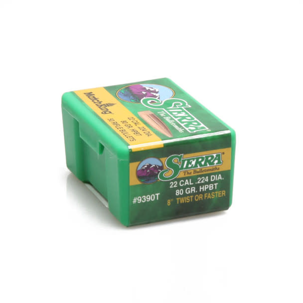 SIERRA SIERRA MATCHKING BULLETS, .224", 80GR HPBT, 50 PACK