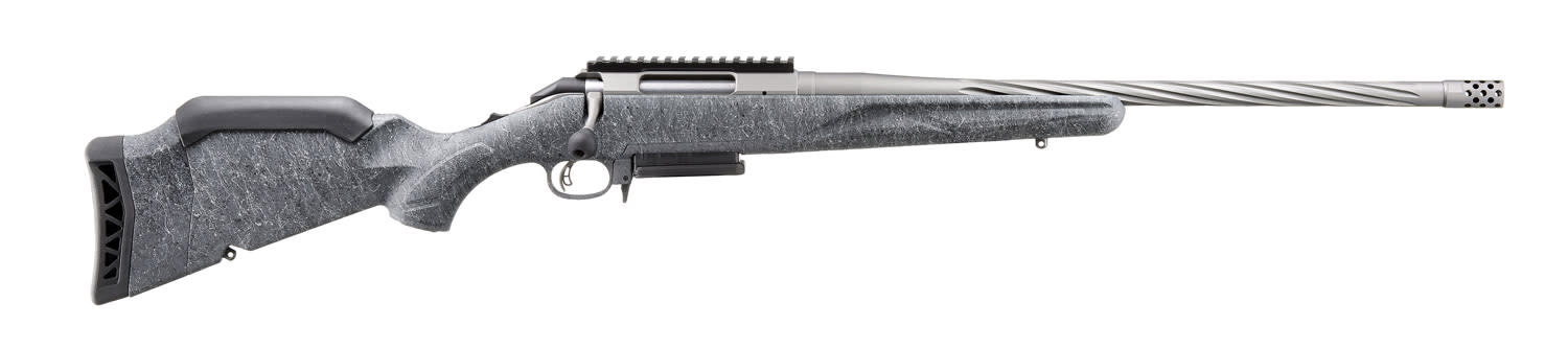 RUGER RUGER AMERICAN GEN II RIFLE, 243 WIN, GUN METAL GRAY, GRAY STOCK