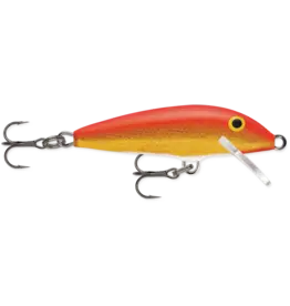 RAPALA RAPALA ORIGINAL FLOATING LURE, GOLD FLUORESCENT RED, SIZE 5
