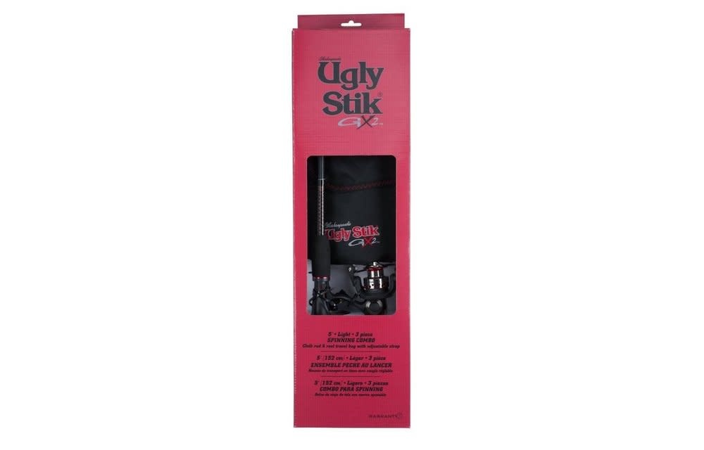 SHAKESPEARE SHAKESPEARE UGLY STIK GX2 TRAVEL SPINNING ROD COMBO, 6'-6", MEDIUM, FOUR-PIECE