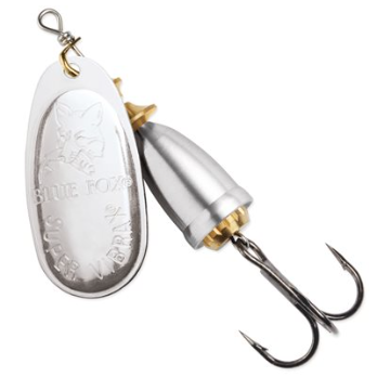 BLUE FOX BLUE FOX CLASSIC VIBRAX SPINNER LURE, 1/8OZ, SILVER/SILVER