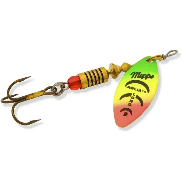 MEPPS MEPPS AGLIA LONG IN-LINE SPINNER, PLAIN, #2, 1/4OZ, FIRETIGER