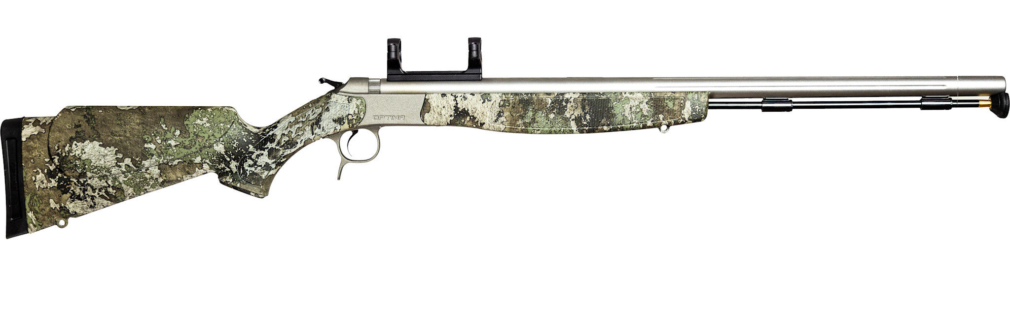 CVA CVA OPTIMA V2 MUZZLELOADER RIFLE, 50 CAL, SS, TRUE TIMER STRATA CAMO, W/ SCOPE MOUNT