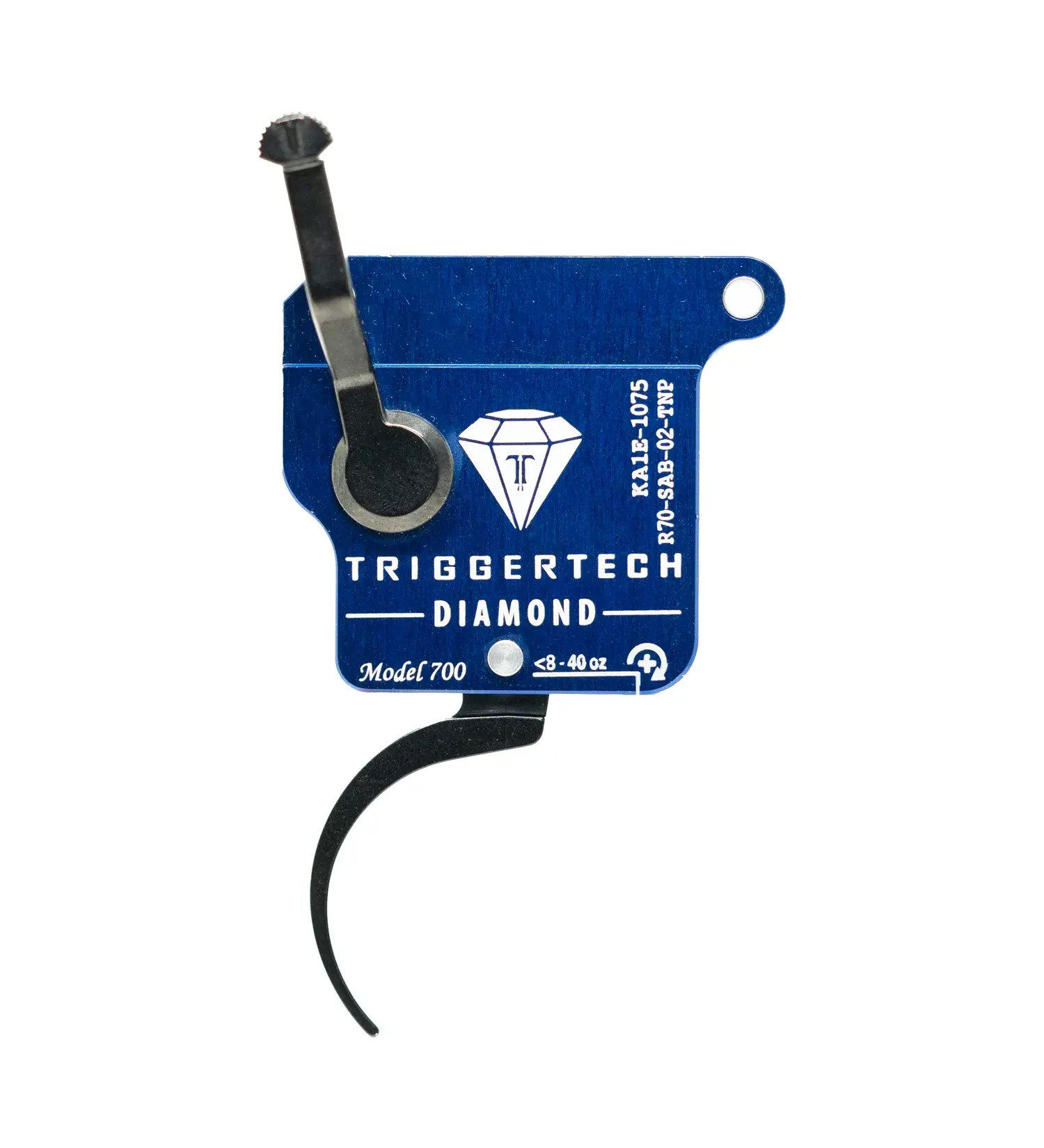TRIGGERTECH TRIGGERTECH ROUGH DIAMOND TRIGGER, REMINGTON 700 RIFLE, RH, W/O BOLT RELEASE, BLACK, PRO CURVE