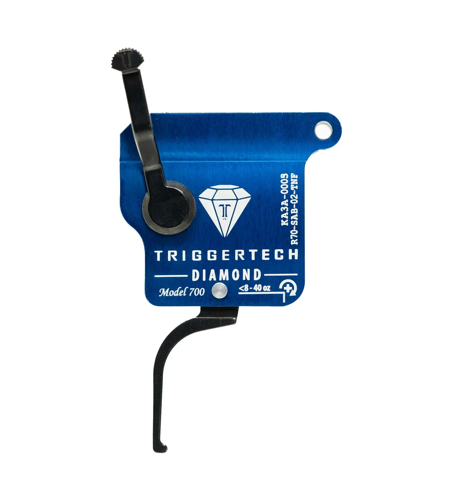 TRIGGERTECH TRIGGERTECH ROUGH DIAMOND TRIGGER, REMINGTON 700 RIFLE, RH, W/O BOLT RELEASE, BLACK, FLAT