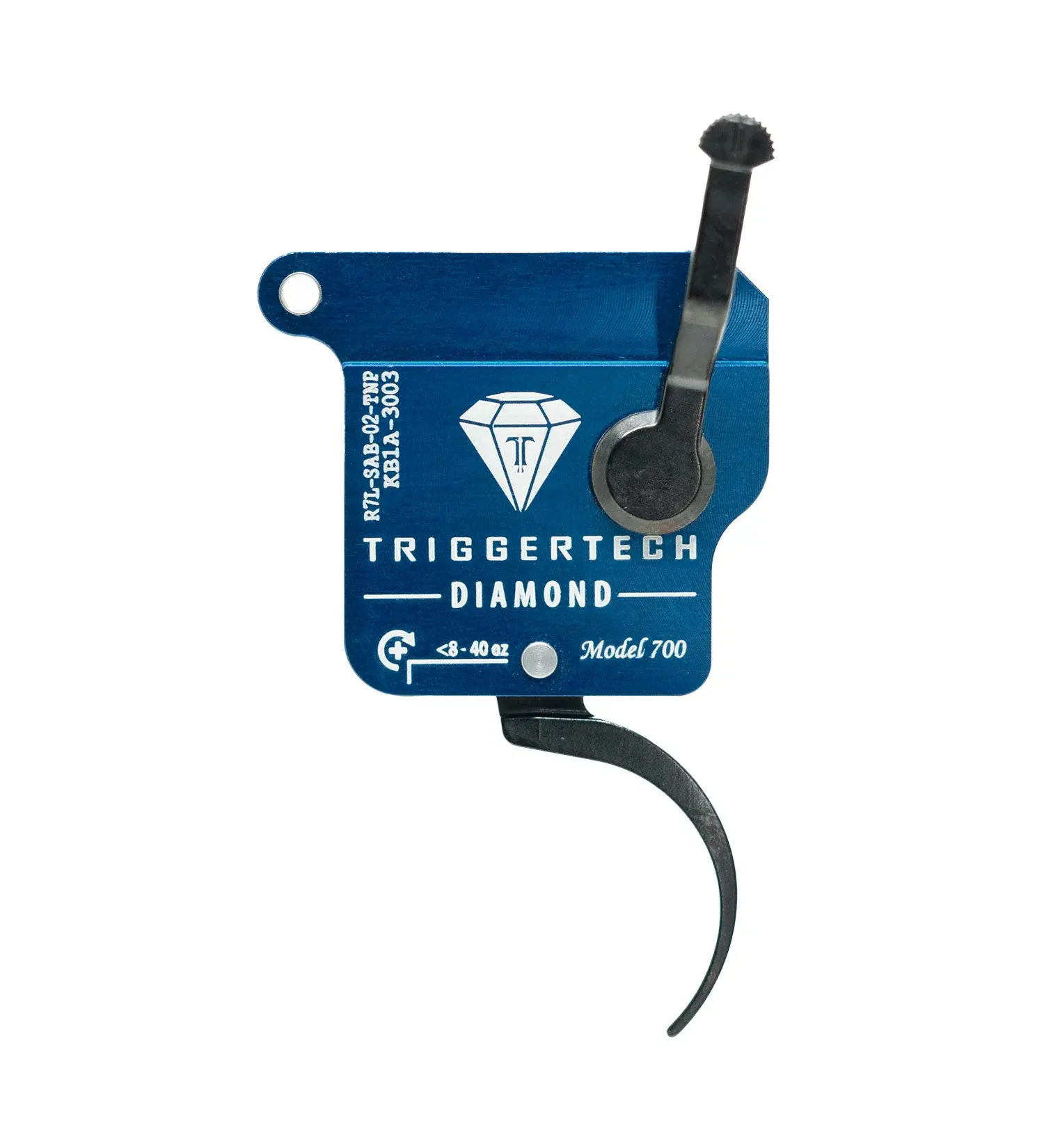 TRIGGERTECH TRIGGERTECH ROUGH DIAMOND TRIGGER, REMINGTON 700 RIFLE, LH, W/O BOLT RELEASE, BLACK, PRO CURVE