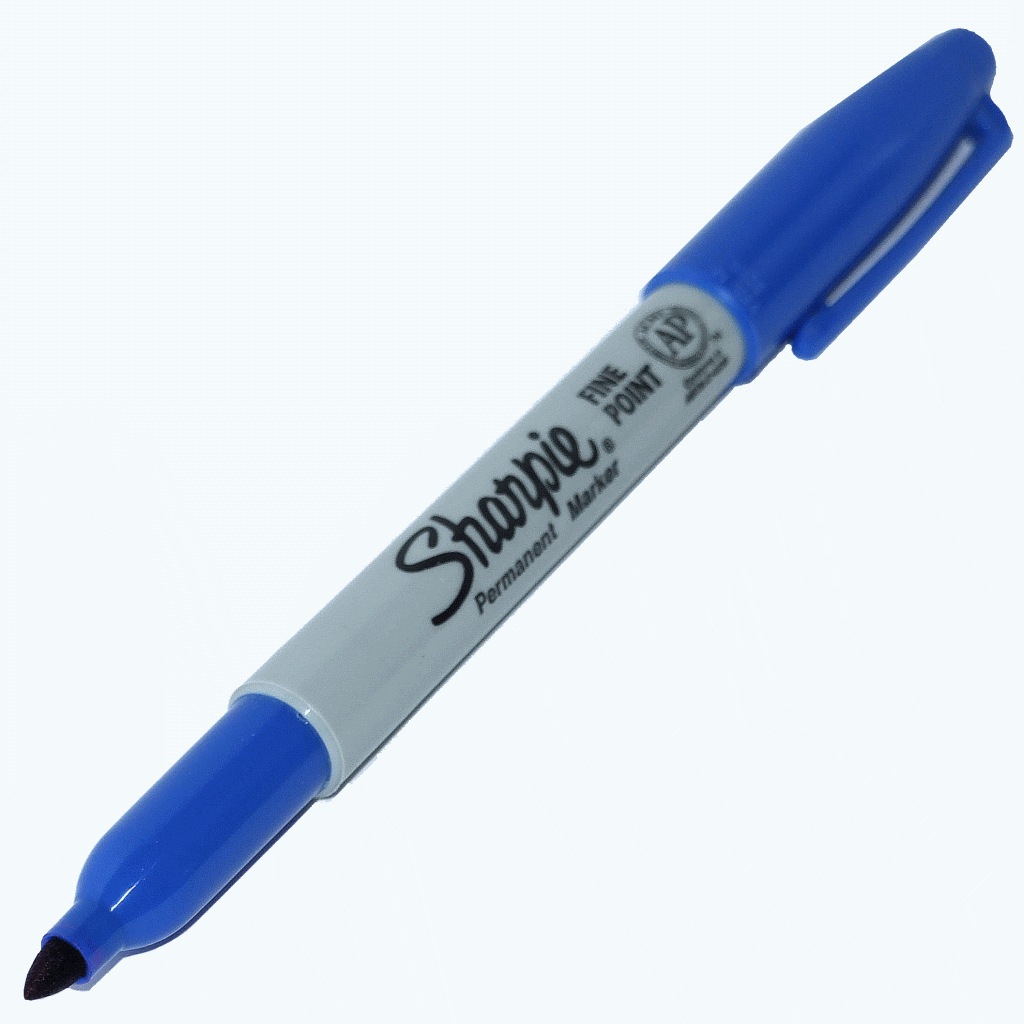 SHARPIE TACTICAL PERMANENT MARKER SYSTEM, FINE POINT, BLUE