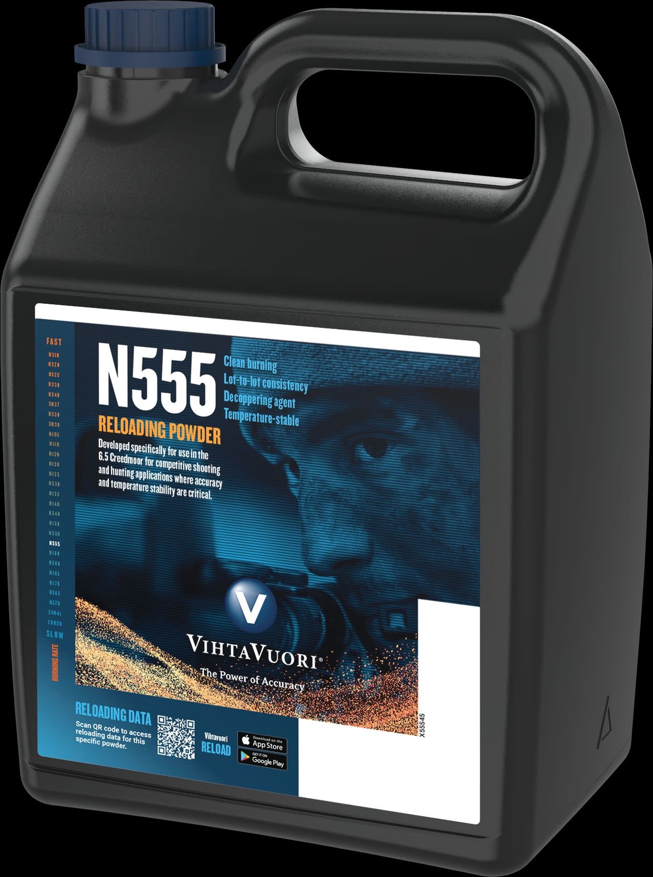 VIHTAVUORI VIHTAVUORI RELOADING POWDER, N555, 8LB