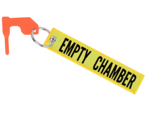 ENGAGE PRECISION ENGAGE PRECISION TACTICAL CHAMBER FLAG, ORANGE, W/ GREEN EMPTY CHAMBER TAG