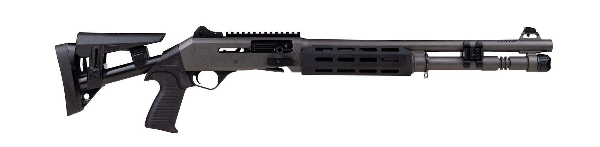 EGE PANZER ARMS M4 SPEED PRO SHOTGUN, 12GA, 3", 18.6" BARREL, GREY, SUPER TACTICAL TELESCOPIC STOCK