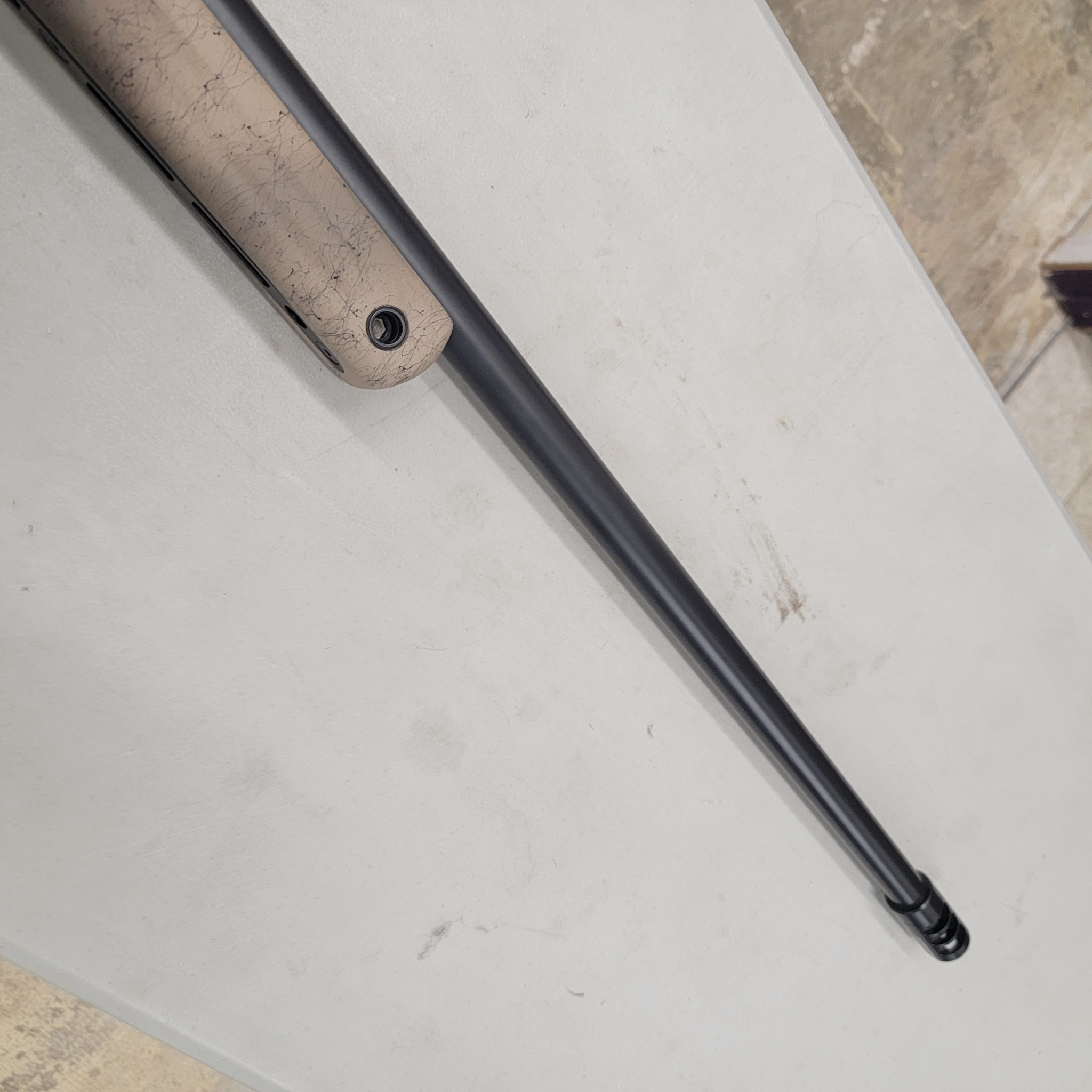 DOMINION OUTDOORS CUSTOM RIFLE BUILDS, 7MM PRC LONG RANGE HUNTING RIFLE, KS ARMS LA3RL 3-LUG ACTION, 26” KS SS 8T #6 BARREL, GRAYBOE PHOENIX 2 DESERT CAMO STOCK, MDT HUNTING BOTTOM METAL, TRIGGER TECH SPECIAL FLAT, SRS TI PRO 3 BRAKE