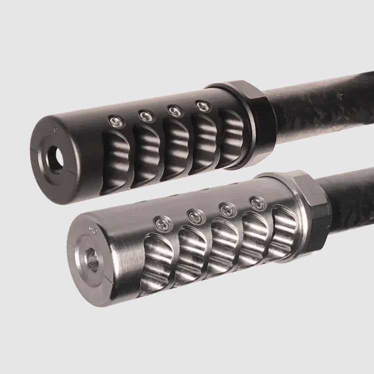 APA FAT BASTARD MUZZLE BRAKE, GEN 4, 3/4-24, .338 CAL, BLACK NITRIDE
