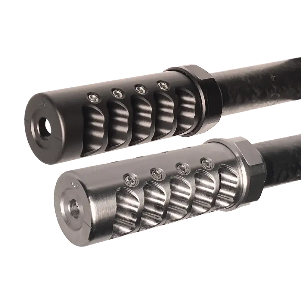 APA FAT BASTARD MUZZLE BRAKE, GEN 4, 3/4-24, .30 CAL, BLACK NITRIDE