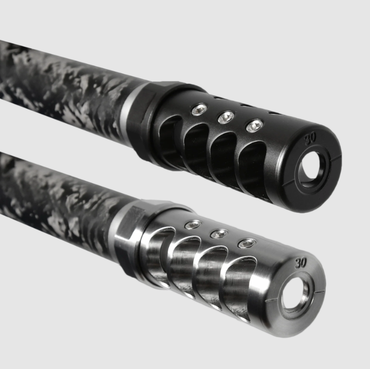 APA MICRO BASTARD MUZZLE BRAKE, GEN 4, 5/8X24, .30 CAL, BLACK NITRIDE