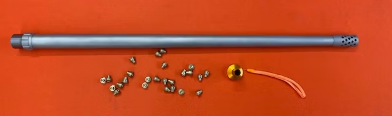 HANKINS SMOKELESS MUZZLELOADER PREFIT BARREL, .45 CAL, 26", SAVAGE LARGE SHANK, W/ MUZZLE BRAKE, MODULES & FUNNEL