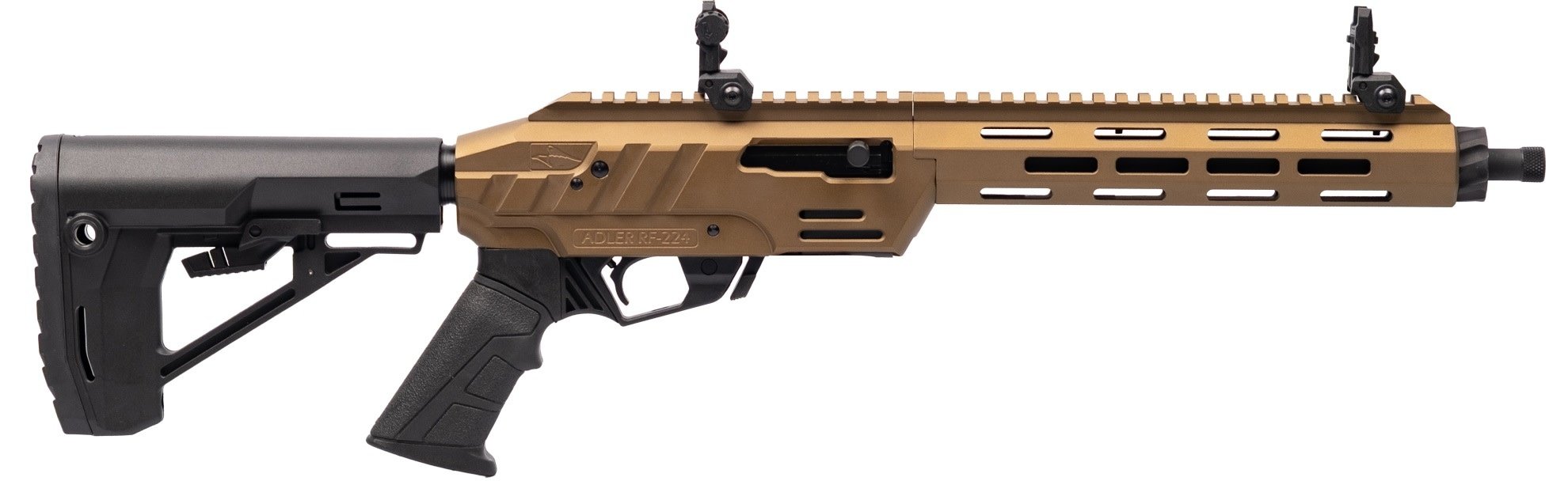ADLER ARMS RF224 TACTICAL SEMI AUTO RIFLE, 22 LR, 11.7" BARREL, BRONZE