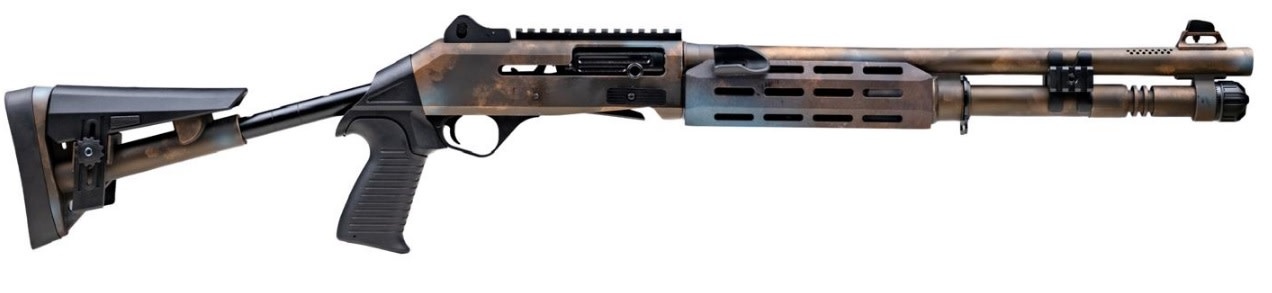 EGE PANZER ARMS M4 SPEED PRO SHOTGUN, 12GA, 3", 18.6" BARREL, RUSTED BLUE, SUPER TACTICAL TELESCOPIC STOCK