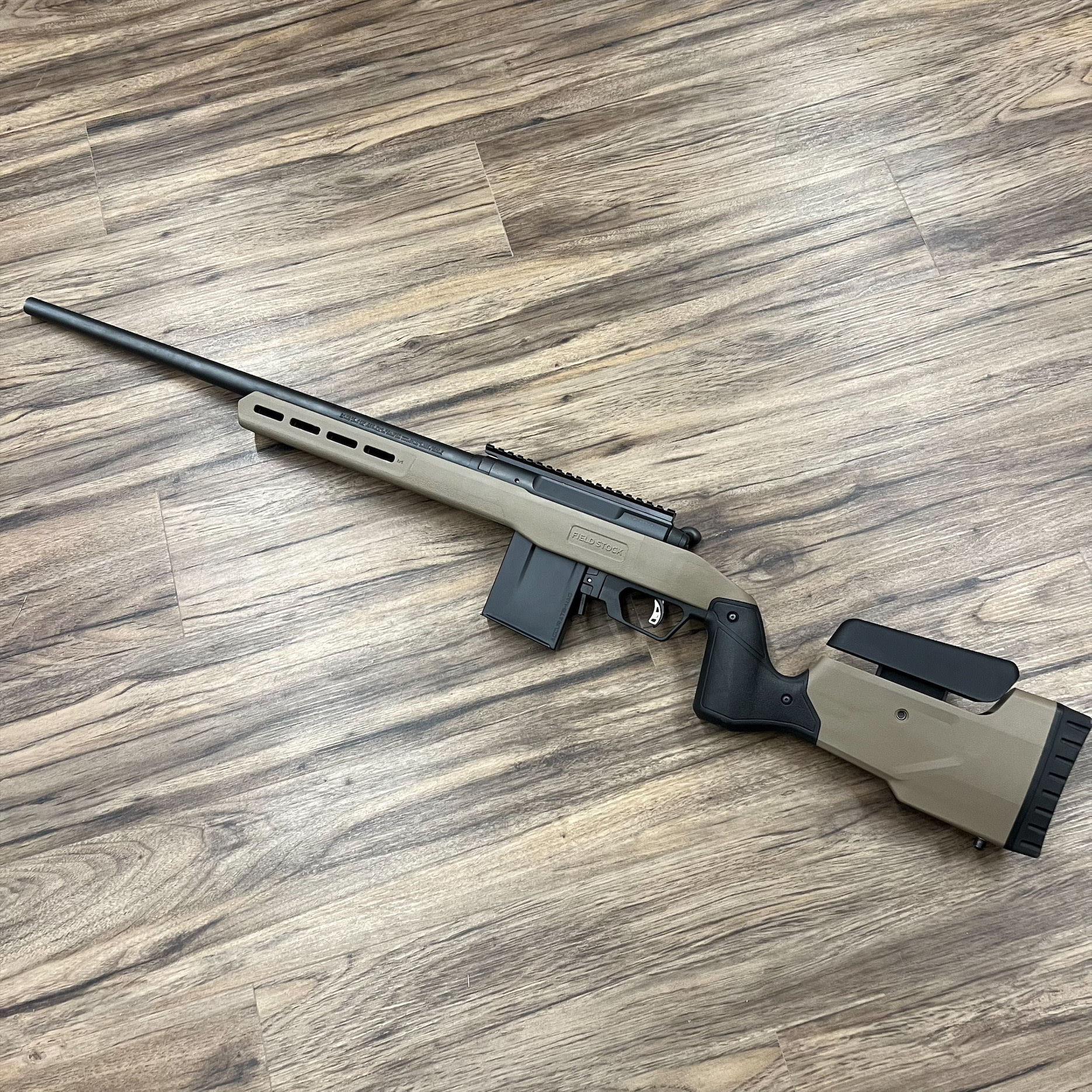 SAVAGE SAVAGE AXIS 2 RIFLE, .223 REM, HEAVY BARREL, MDT FIELD STOCK FDE, PRE-OWNED