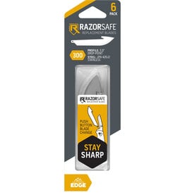 OUTDOOR EDGE OUTDOOR EDGE RAZORSAFE REPLACEMENT BLADES, 3", 6 PACK