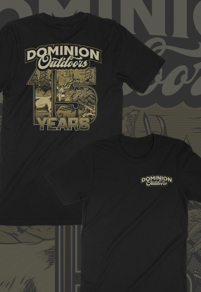 DOMINION OUTDOORS DOMINION OUTDOORS T-SHIRT, 15 YEAR,